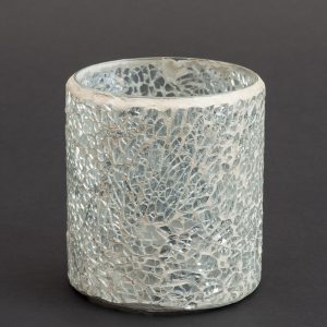 Clear Mosaic Candle Holder